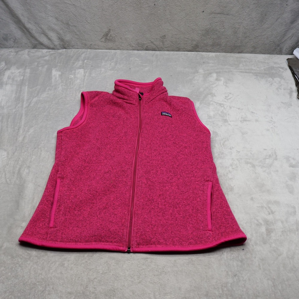 Patagonia Vest Womens Large Pink Better Sweater Fleece Knit Full Zip Outdoor